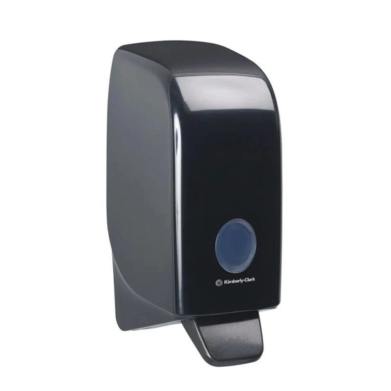Aquarius Wall-Mounted Manual Soap Dispenser, 1 L, Black, Plastic, ISO 9001 Certified 7173