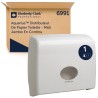Aquarius White Plastic Toilet Roll Dispenser 445 mm x 129 mm x 380 mm 6991