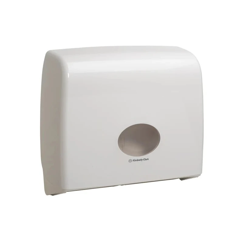Aquarius White Plastic Toilet Roll Dispenser 445 mm x 129 mm x 380 mm 6991