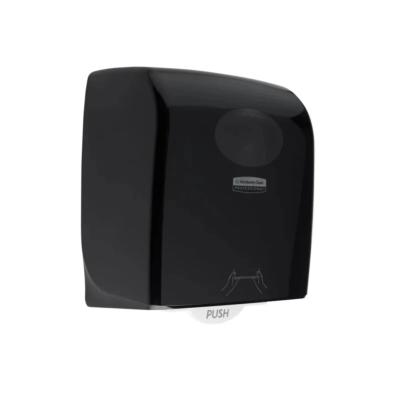 Aquarius Plastic Black Wall Rolled Hand Towel Paper Towel Dispenser 297 mm x 307 mm x 243 mm 7376