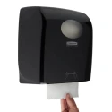 Aquarius Plastic Black Wall Rolled Hand Towel Paper Towel Dispenser 297 mm x 307 mm x 243 mm 7376