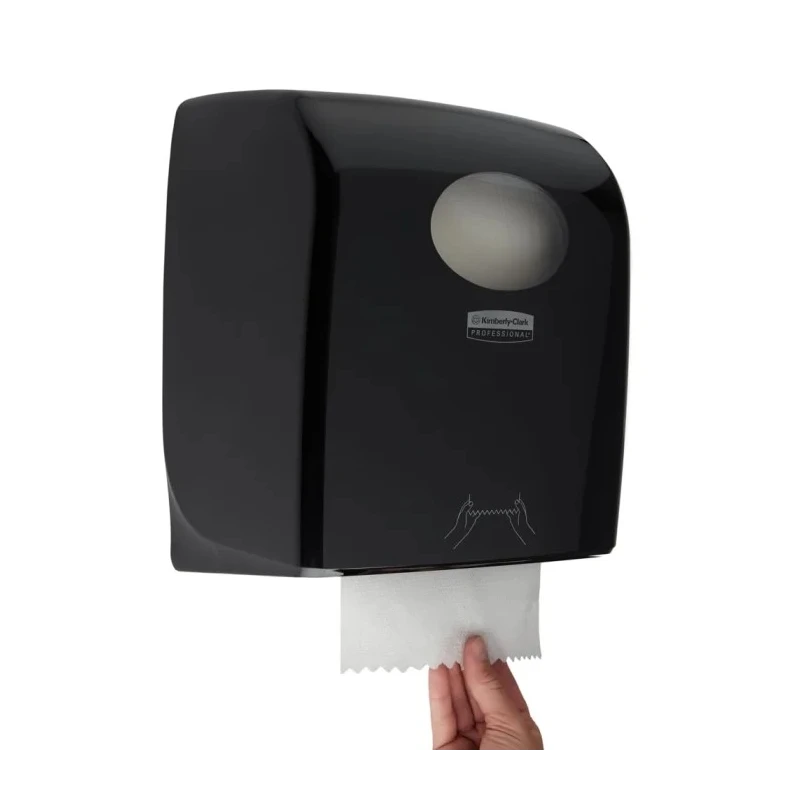 Aquarius Plastic Black Wall Rolled Hand Towel Paper Towel Dispenser 297 mm x 307 mm x 243 mm 7376