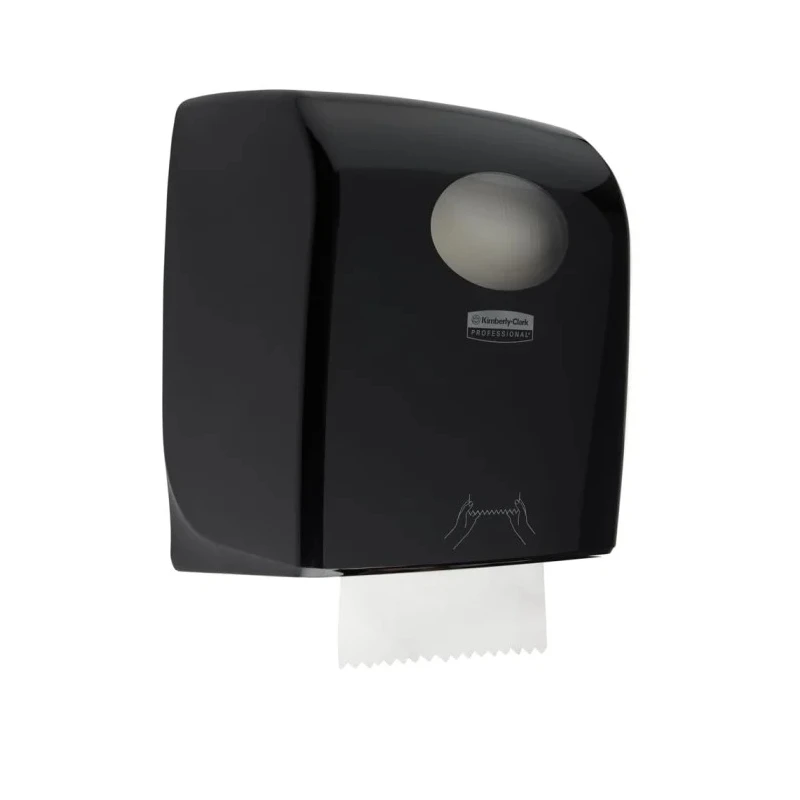 Aquarius Plastic Black Wall Rolled Hand Towel Paper Towel Dispenser 297 mm x 307 mm x 243 mm 7376