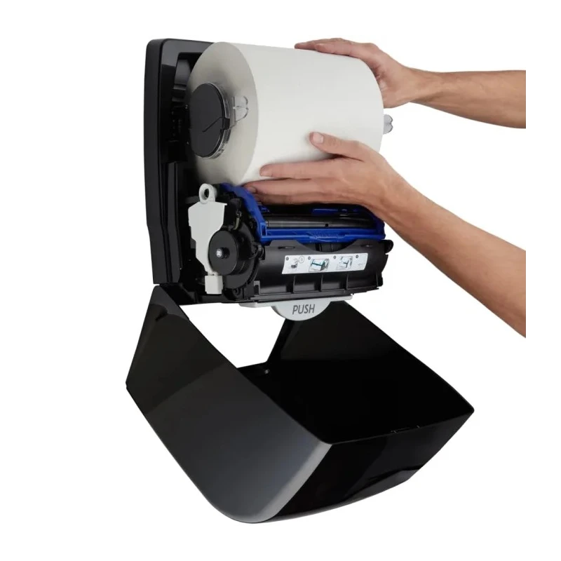 Aquarius Plastic Black Wall Rolled Hand Towel Paper Towel Dispenser 297 mm x 307 mm x 243 mm 7376