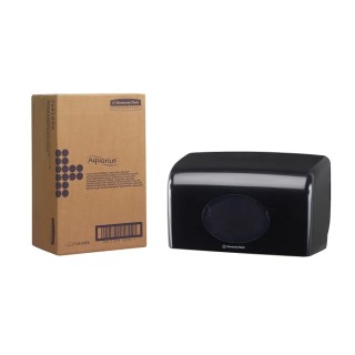 Aquarius Black Plastic Toilet Roll Dispenser Wall Mount 191 mm x 139 mm x 309 mm 7191