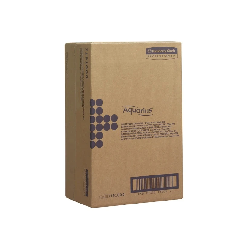 Aquarius Black Plastic Toilet Roll Dispenser Wall Mount 191 mm x 139 mm x 309 mm 7191