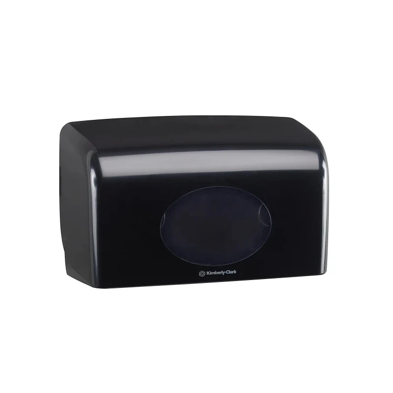 Aquarius Black Plastic Toilet Roll Dispenser Wall Mount 191 mm x 139 mm x 309 mm 7191
