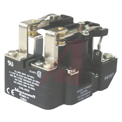 Schneider Electric Surface Power Relay 12V dc Coil, 40A Switching Current, DPDT 199X-12