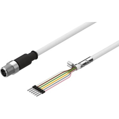 Festo Motor Cable NEBM Series 1.5m Length 0-72V DC Voltage Range NEBM-SM12G8-E-1.5-Q5-LE6