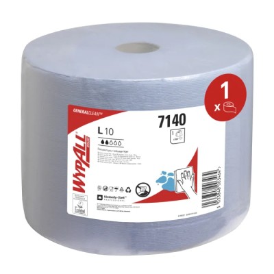 WYPALL L10 General Clean™ Roll Paper Towel 380 x 300 mm, 1 Ply, 1500 Sheets 7140