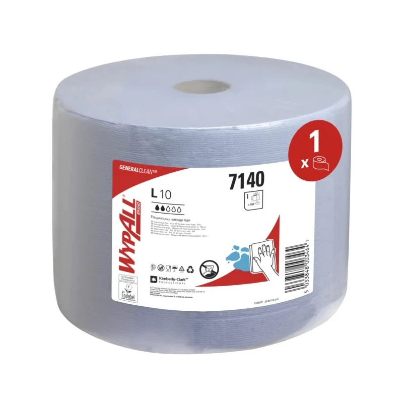 WYPALL L10 General Clean™ Roll Paper Towel 380 x 300 mm, 1 Ply, 1500 Sheets 7140