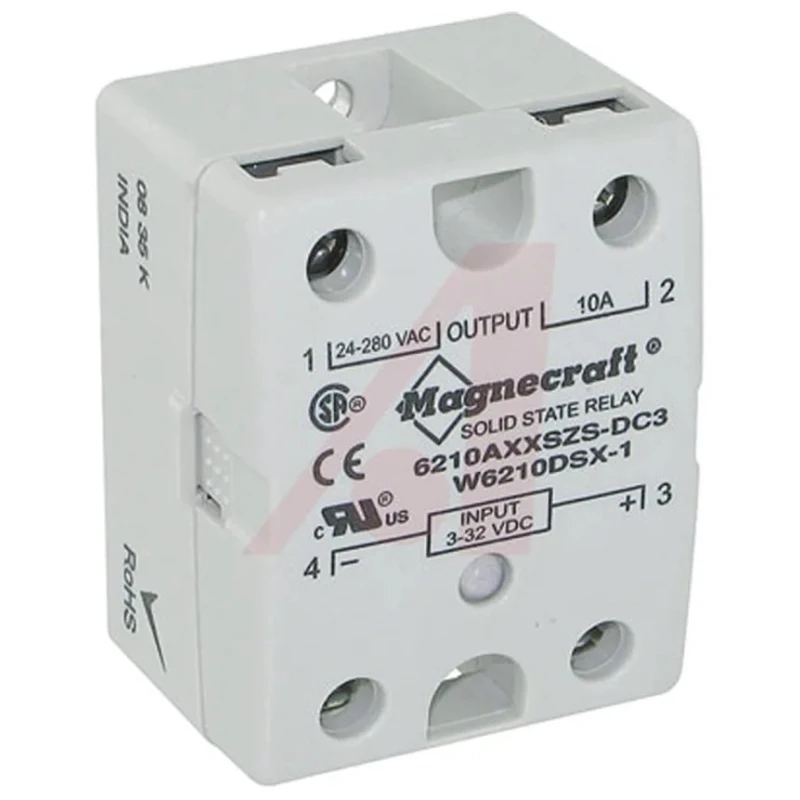Schneider Electric Solid State Relay 10 A Load Panel Mount 280 V AC Load 32 V DC Control 6210AXXSZS-DC3