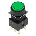 Omron A16 Series Momentary Panel Mount Push Button Switch, DPDT, 19 mm Cutout, IP66, 30V DC 250V AC A165-TGM-2
