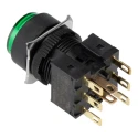 Omron A16 Series Momentary Panel Mount Push Button Switch, DPDT, 19 mm Cutout, IP66, 30V DC 250V AC A165-TGM-2