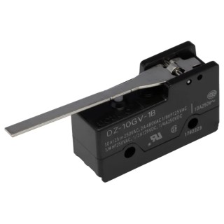 Omron DZ Series Lever Limit Switch, DPDT, Snap Action, IP00, 250V AC, 10A, Mechanical Life 1000000 Operations 