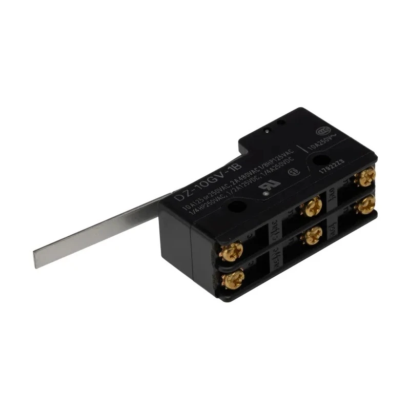 Omron DZ Series Lever Limit Switch, DPDT, Snap Action, IP00, 250V AC, 10A, Mechanical Life 1000000 Operations 