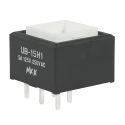 NKK Switches Illuminated Push Button Switch On-On SPDT Through Hole Green LED 30V dc 250V ac UB15SKW035F