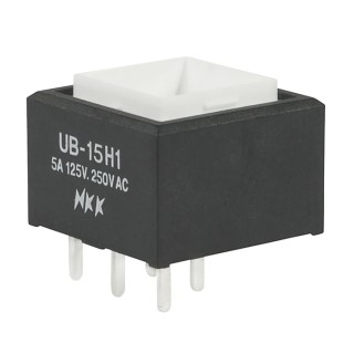 NKK Switches Illuminated Push Button Switch On-On SPDT Through Hole Green LED 30V dc 250V ac UB15SKW035F
