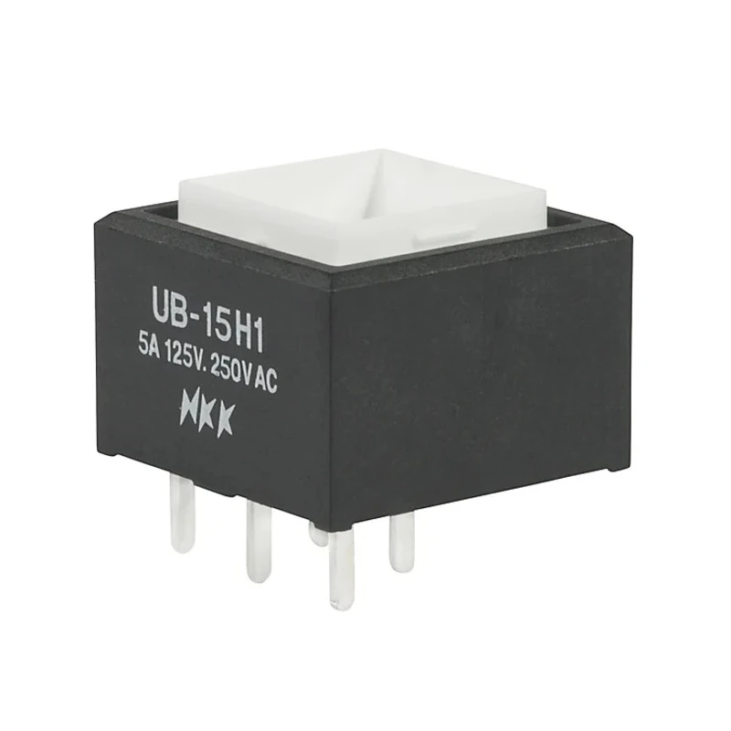 NKK Switches Illuminated Push Button Switch On-On SPDT Through Hole Green LED 30V dc 250V ac UB15SKW035F
