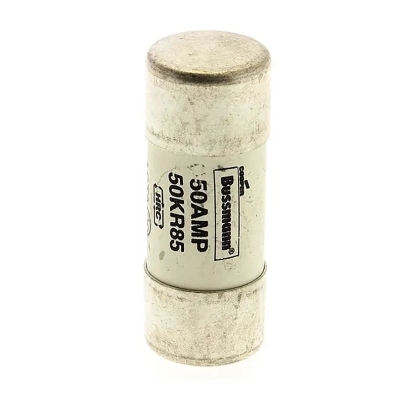 Eaton 50A Ceramic Cartridge Fuse, 23 x 57 mm 50KR85