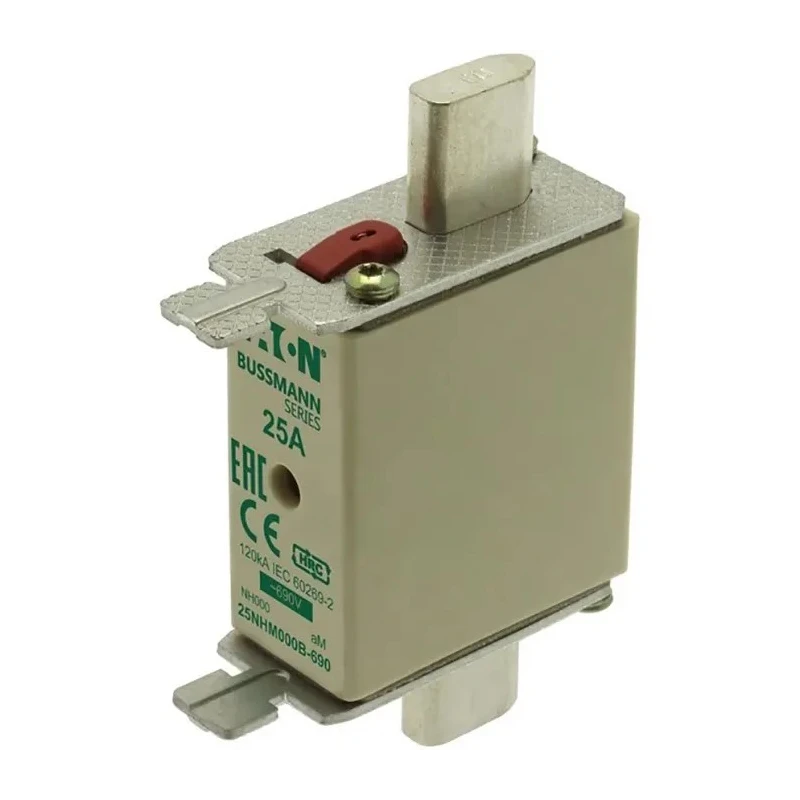 Eaton NH Fuse 25A 690V AC NH000 aM Fuse-Link Dual Indicator NH000 