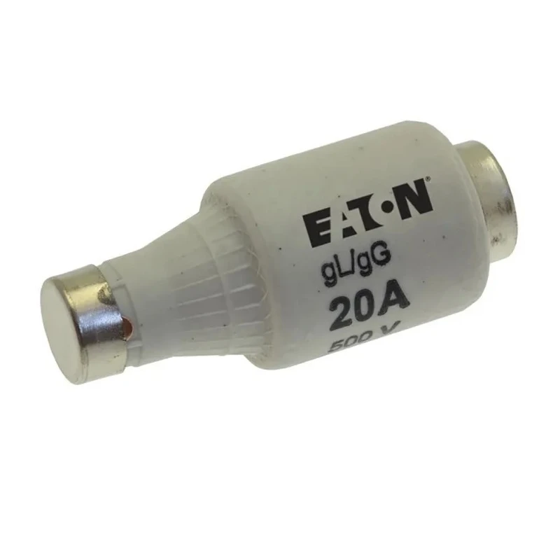 Eaton 20A 500V AC Ceramic Body D2 Diazed Fuse with 50kA Breaking Capacity 20D27