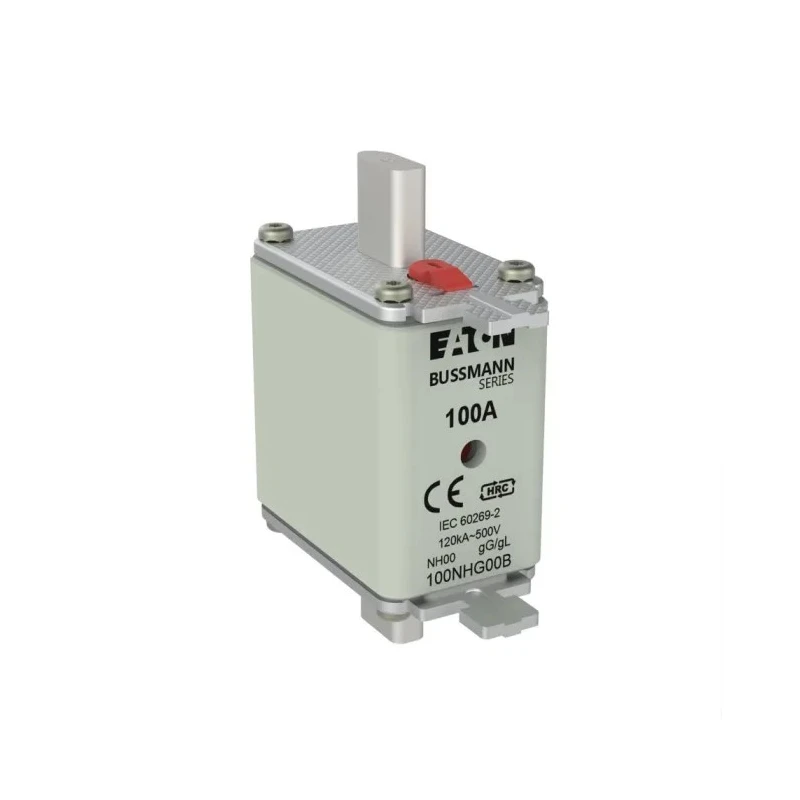 Eaton 100A Centred Tag Fuse NH00 500V AC High Rupture Capacity Bladed Tag 