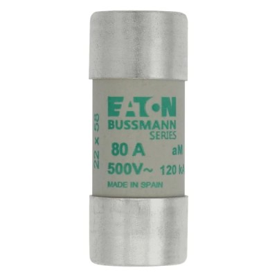 Eaton 80A AM Ceramic Cartridge Fuse 22 x 58 mm 500V AC C22M80