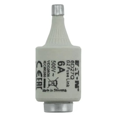 Eaton 6A 500V AC D2 Bottle Fuse with E27 Thread Size and gR Application Category 6D27Q