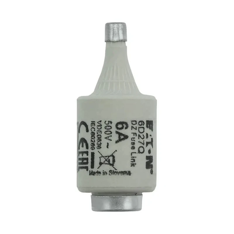 Eaton 6A 500V AC D2 Bottle Fuse with E27 Thread Size and gR Application Category 6D27Q