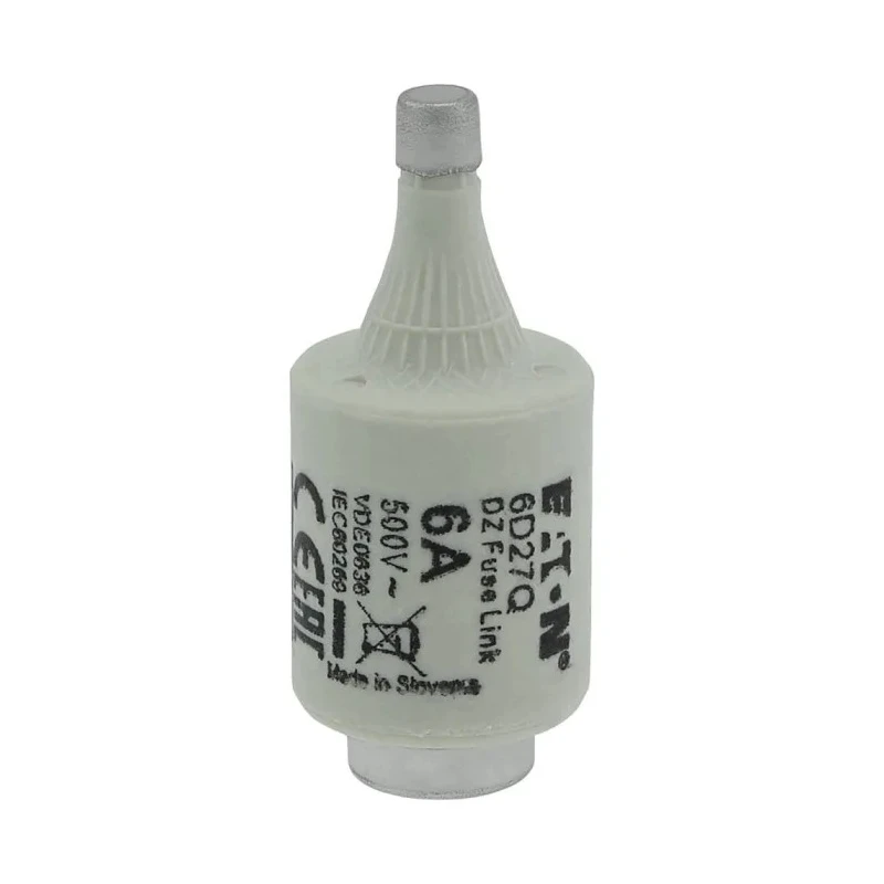 Eaton 6A 500V AC D2 Bottle Fuse with E27 Thread Size and gR Application Category 6D27Q