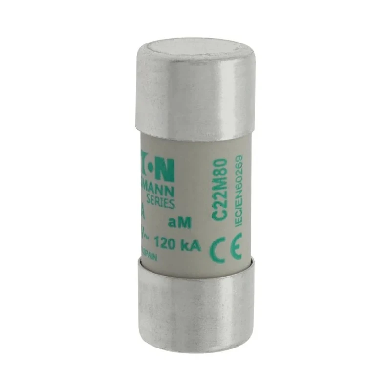 Eaton 80A AM Ceramic Cartridge Fuse, 22 x 58 mm, 500V AC, aM Fuse Characteristic C22M80