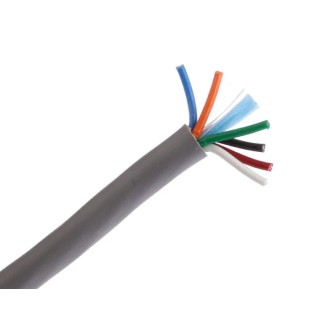 Alpha Wire Alpha Essentials Communication & Control Control Cable 6 Cores 0.35mm² 22 AWG Unscreened Grey 30m 1176C SL005