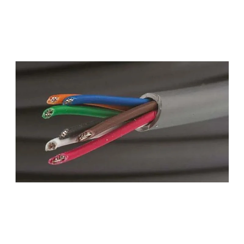 Alpha Wire Alpha Essentials Communication & Control Control Cable, 7 Cores, 0.81mm² 18 AWG, Unscreened, 300V 1898/7C SL005
