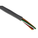 Alpha Wire Alpha Essentials Communication & Control Control Cable 8 Cores 0.35mm² 22 AWG Screened 300V 30m Grey 1298C SL005