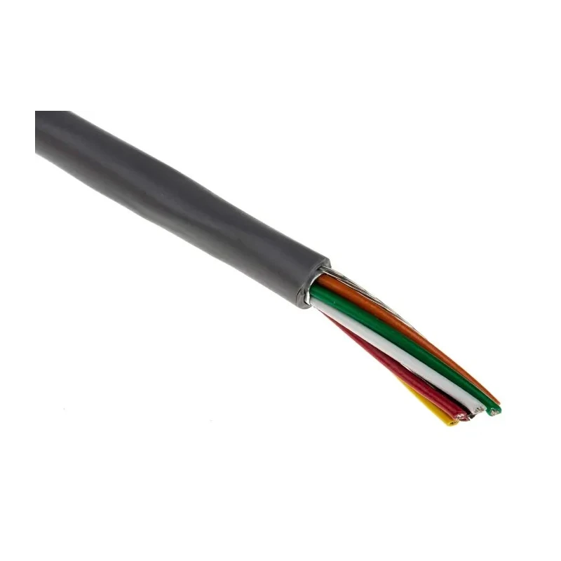Alpha Wire Alpha Essentials Communication & Control Control Cable 8 Cores 0.35mm² 22 AWG Screened 300V 30m Grey 1298C SL005
