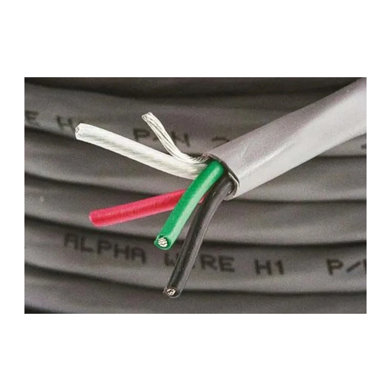 Alpha Wire Alpha Essentials Communication & Control Control Cable 4 Cores 0.35mm² 22 AWG Screened 30m Grey 6340 SL005