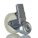 RS PRO Swivel Castor with 75 mm Polypropylene Wheel, 70 kg Load Capacity, Plain Bearing, Brakes, Overall Height 100 828-6322