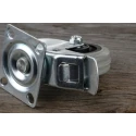 RS PRO Swivel Castor with 70 kg Load Capacity, 75 mm Rubber Wheel, Pressed Steel Frame, Brake Included 828-6303
