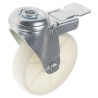 RS PRO Swivel Castor with 80 kg Load Capacity, 100 mm Polypropylene Wheel, Plain Bearing Hub 828-6331
