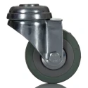 RS PRO Swivel Castor, 50 kg Capacity, 50 mm Wheel Diameter, Rubber Tyres, Plain Bearing, Swivel Bracket 828-6334