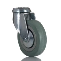 RS PRO Medium Duty Swivel Castor with Rubber Wheel 100 mm Diameter, 80 kg Load Capacity 828-6347
