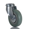 RS PRO Medium Duty Swivel Castor with Rubber Wheel 100 mm Diameter, 80 kg Load Capacity 828-6347