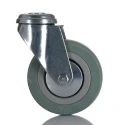 RS PRO Medium Duty Swivel Castor with Rubber Wheel 100 mm Diameter, 80 kg Load Capacity 828-6347