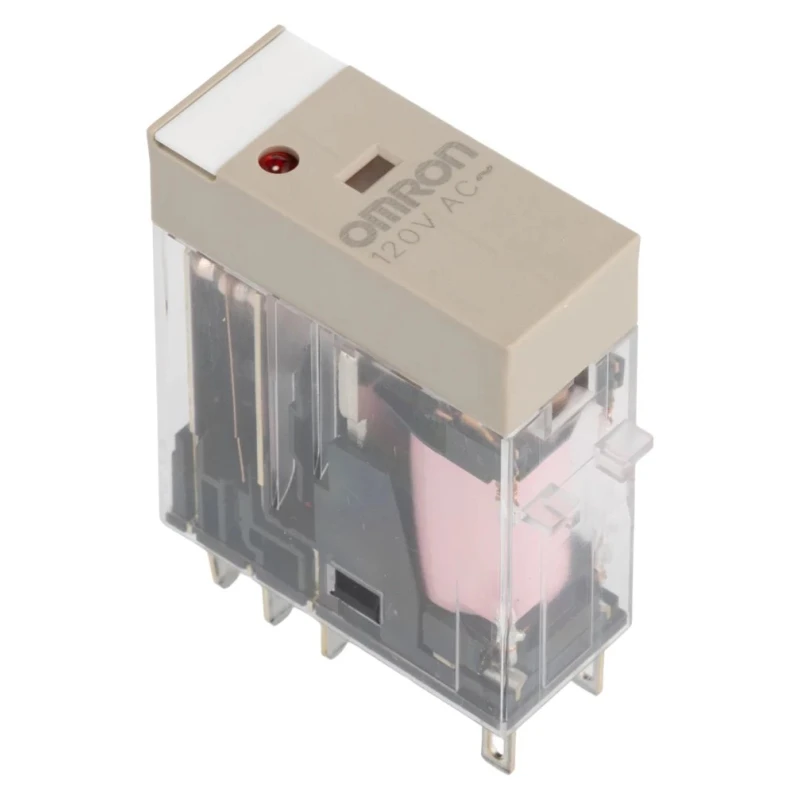 Omron Power Relay, DPDT Contact Configuration, 120V AC Coil Voltage, 5A Switching Current, Plug-In G2R-2-SN 120VAC (S)