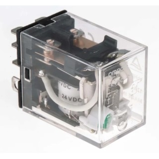 Omron Power Relay, 24V DC Coil Voltage, 10A Switching Current, DPDT Contact Configuration LY2N 24VDC