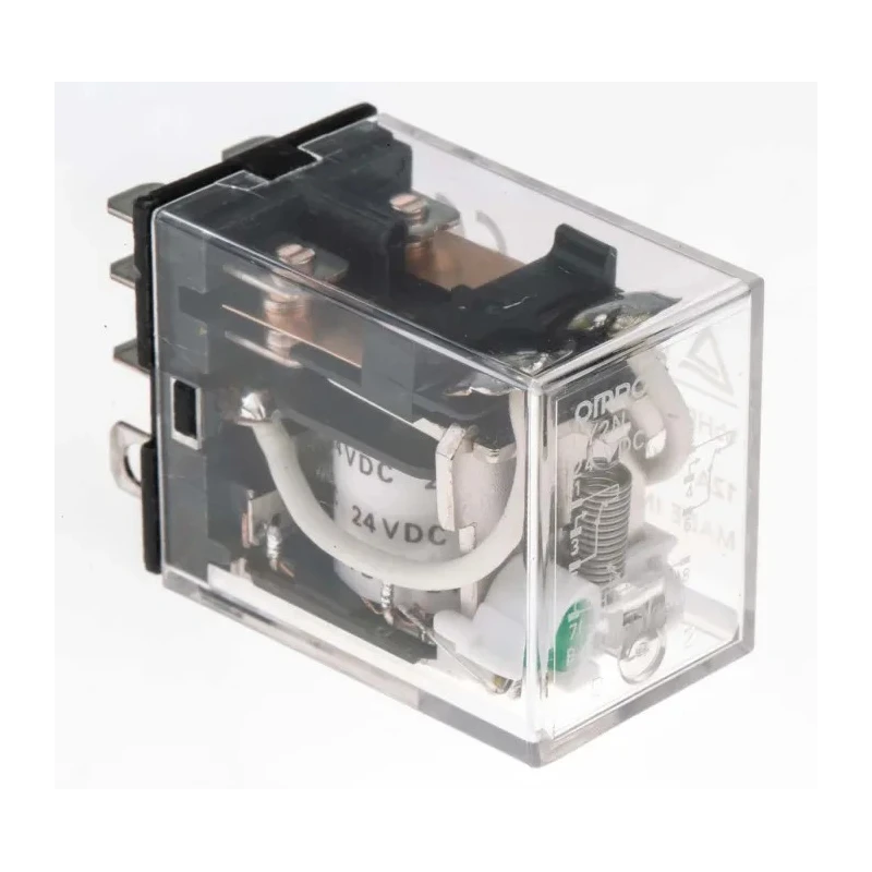 Omron Power Relay, 24V DC Coil Voltage, 10A Switching Current, DPDT Contact Configuration LY2N 24VDC