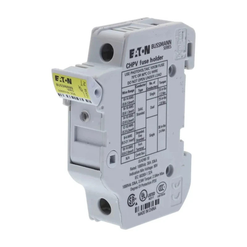Eaton 32A Rail Mount Fuse Holder 1P-Pole, 1kV CHPV1IU