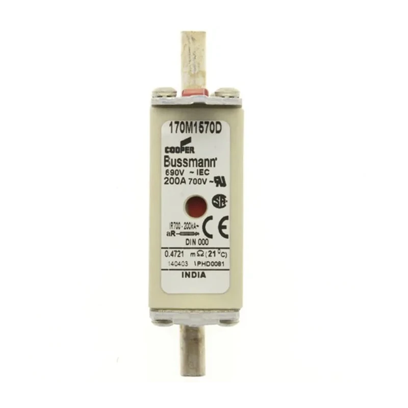 Eaton Centred Tag Fuse NH000 200A High-Speed Dual Indication Fast Acting 690V AC NH000 