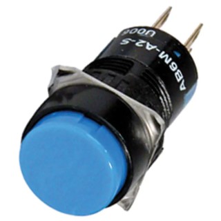 Idec Push Button Switch Momentary Panel Mount 16.2 mm Cutout SPDT IP65 250 V AC AB6M-M1P-S